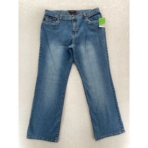 IZOD Jeans Women's 16 Bootcut Modern Fit Light Vintage Wash‎ Blue Denim Stretch